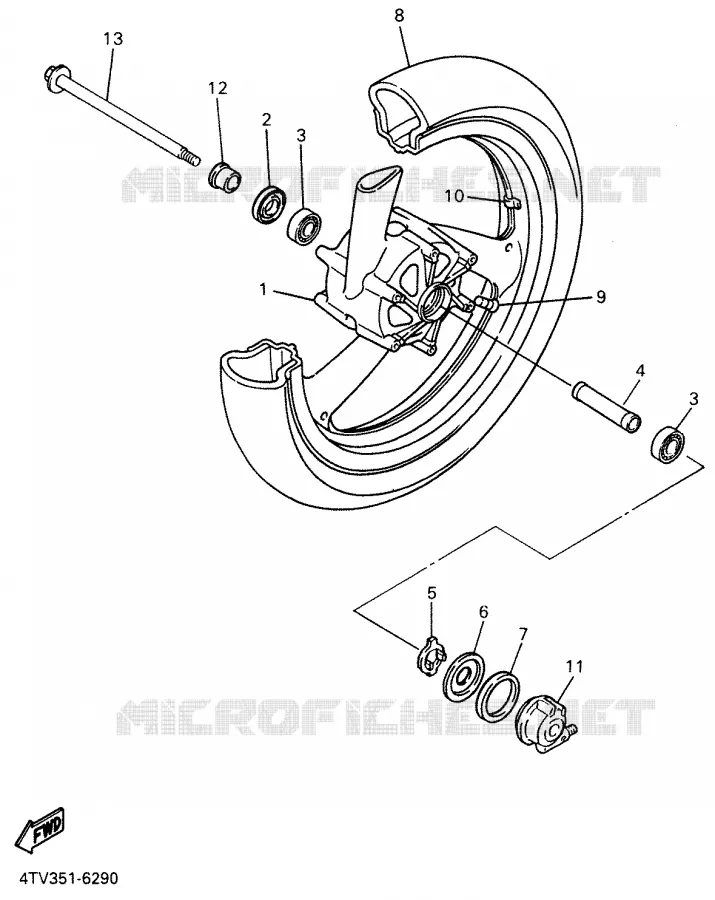 ROUE AVANT Yamaha MOTO 600 2001 THUNDERCAT  YZF600R