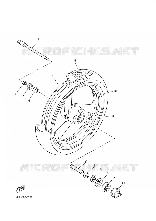 ROUE AVANT Yamaha MOTO 1000 2001 THUNDERACE  YZF1000R