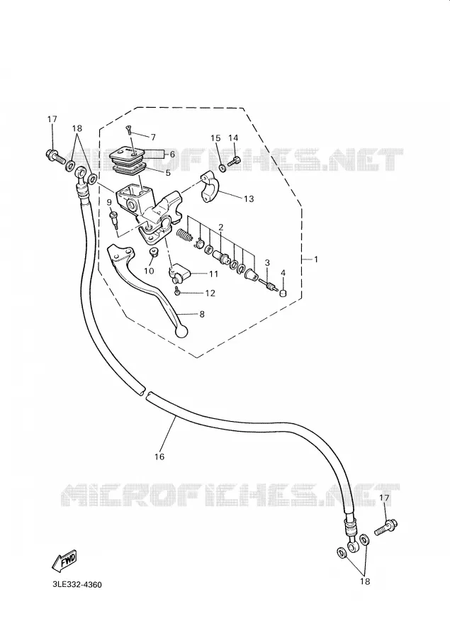 MAITRE CYLINDRE AVANT 2 Yamaha MOTO 1000 2001 THUNDERACE  YZF1000R