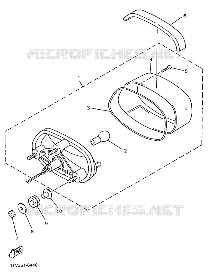 FEU ARRIERE Yamaha MOTO 600 1996 THUNDERCAT  YZF600R