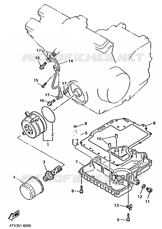 RADIATEUR D'HUILE / ECHANGEUR Yamaha MOTO 600 1996 THUNDERCAT  YZF600R