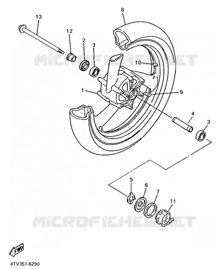 ROUE AVANT Yamaha MOTO 600 1996 THUNDERCAT  YZF600R