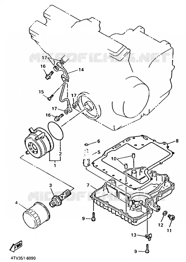 RADIATEUR D'HUILE / ECHANGEUR Yamaha MOTO 600 1996 THUNDERCAT  YZF600R