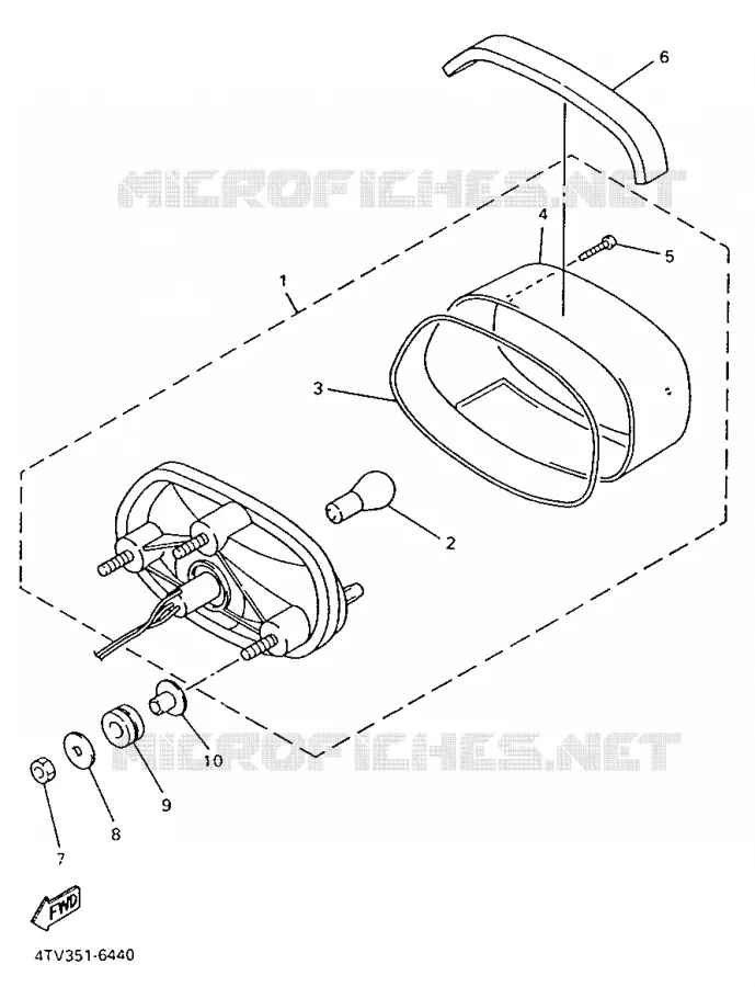 FEU ARRIERE Yamaha MOTO 600 1996 THUNDERCAT  YZF600R