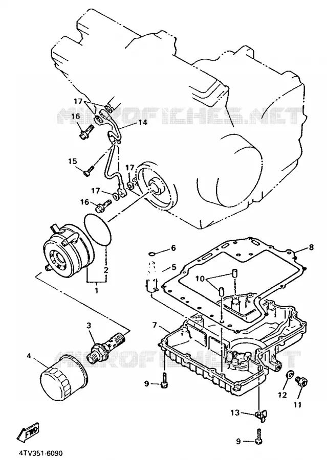 RADIATEUR D'HUILE / ECHANGEUR Yamaha MOTO 600 1996 THUNDERCAT  YZF600R
