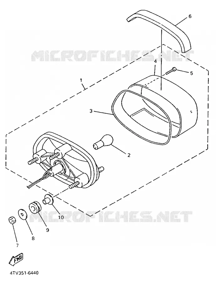 FEU ARRIERE Yamaha MOTO 600 1997 THUNDERCAT  YZF600R