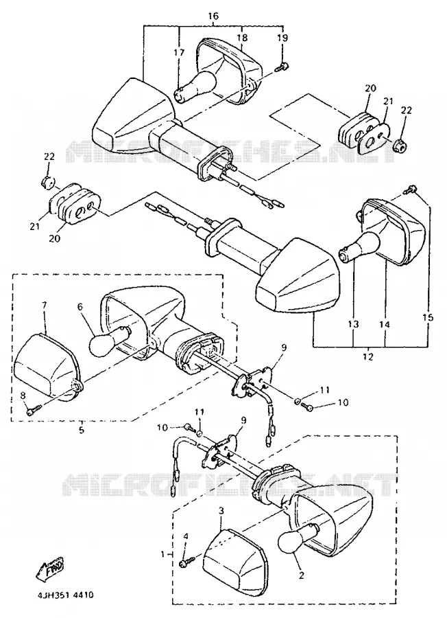 CLIGNOTANT Yamaha MOTO 600 1997 THUNDERCAT  YZF600R
