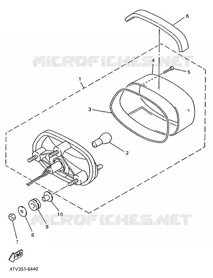 FEU ARRIERE Yamaha MOTO 600 1997 THUNDERCAT  YZF600R