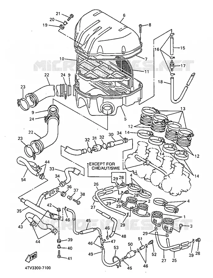 ADMISSION Yamaha MOTO 600 1997 THUNDERCAT  YZF600R