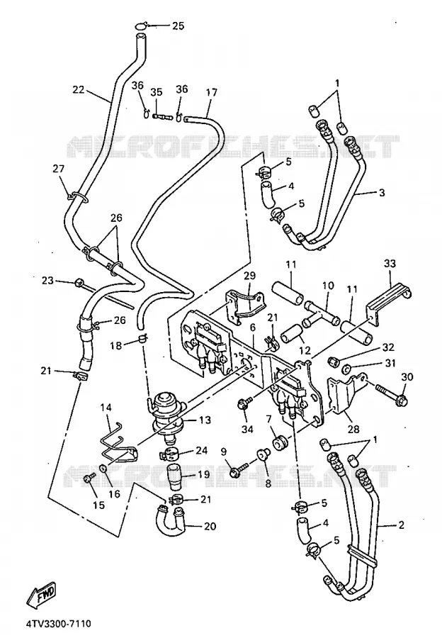 SYSTÈME D'ADMISSION D'AIR AIS Yamaha MOTO 600 1997 THUNDERCAT  YZF600R