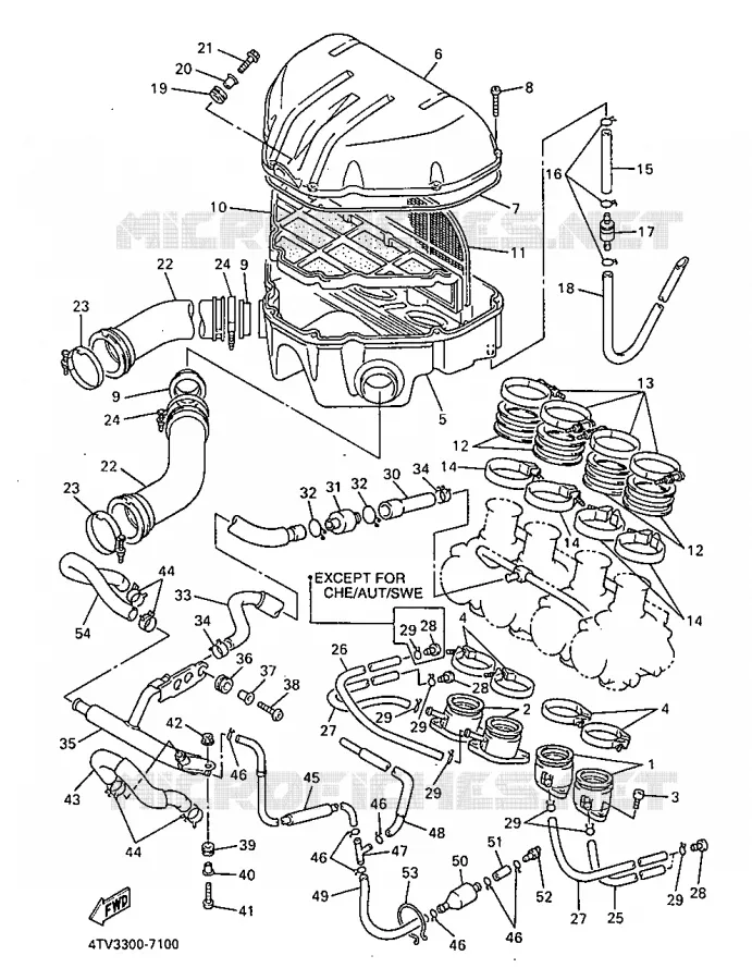 ADMISSION Yamaha MOTO 600 1997 THUNDERCAT  YZF600R