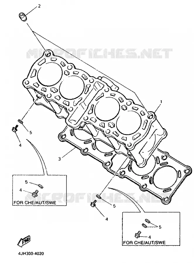 CYLINDRE Yamaha MOTO 600 1998 THUNDERCAT  YZF600R