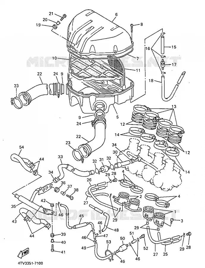 ADMISSION Yamaha MOTO 600 1998 THUNDERCAT  YZF600R