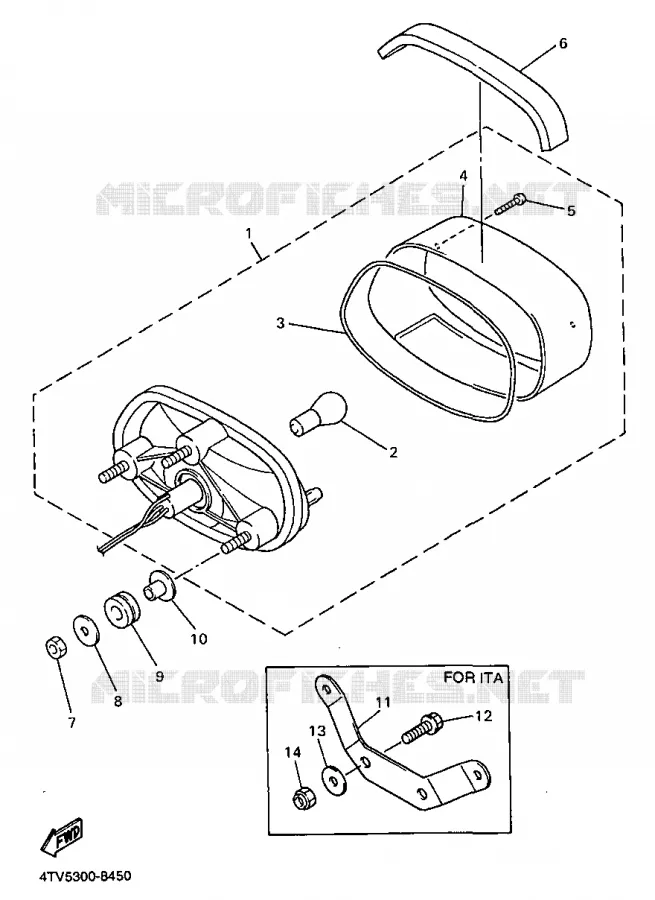 FEU ARRIERE Yamaha MOTO 600 1998 THUNDERCAT  YZF600R