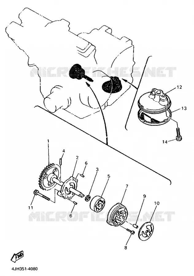 POMPE A HUILE Yamaha MOTO 600 1998 THUNDERCAT  YZF600R