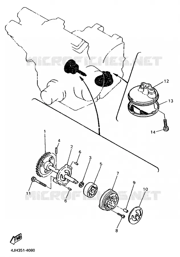 POMPE A HUILE Yamaha MOTO 600 1998 THUNDERCAT  YZF600R