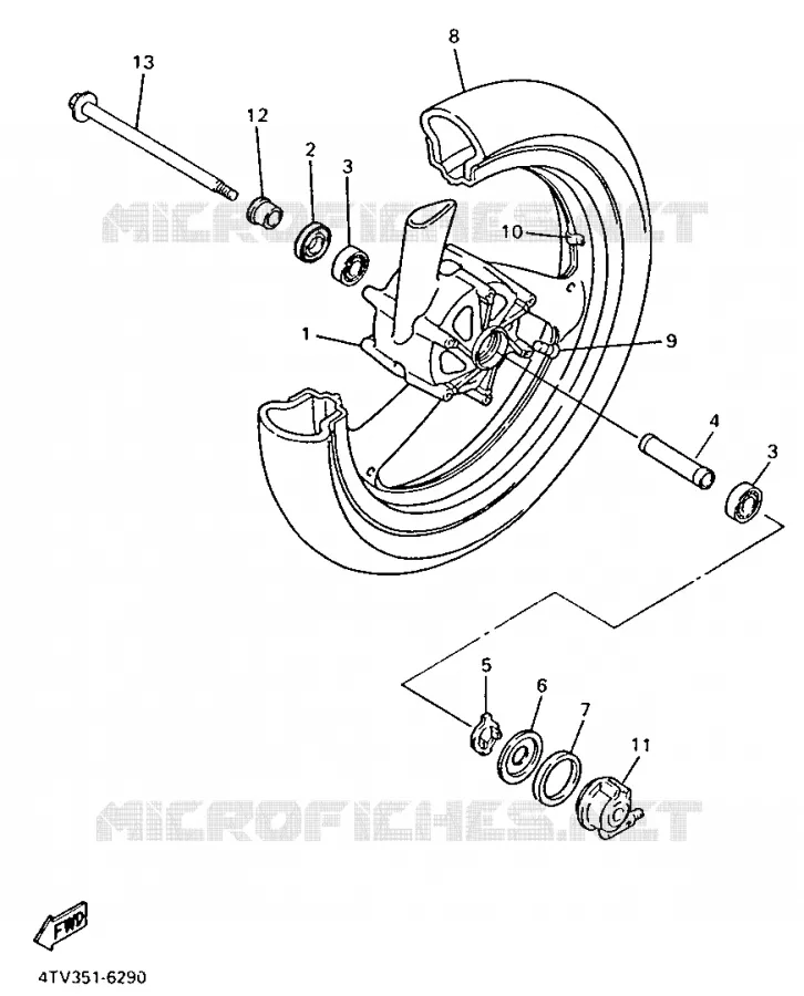 ROUE AVANT Yamaha MOTO 600 1998 THUNDERCAT  YZF600R