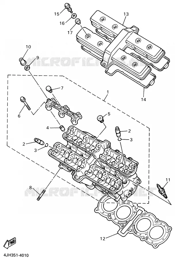 CULASSE Yamaha MOTO 600 2002 THUNDERCAT  YZF600R