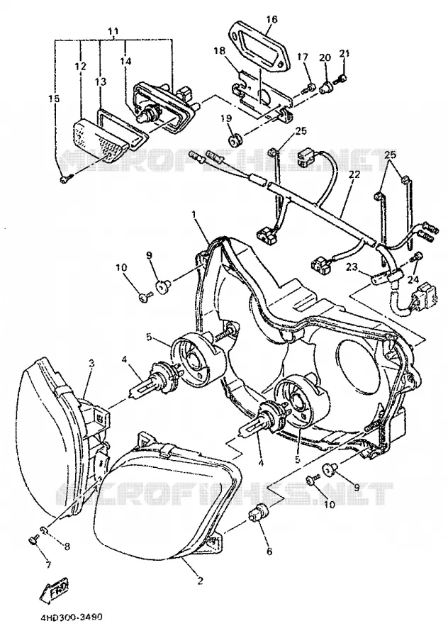 ALTERNATIVE PHARE Yamaha MOTO 750 1993 YZF  YZF750R