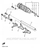 BARILLET DE SELECTION / FOURCHETTE pour Yamaha YZF 1993