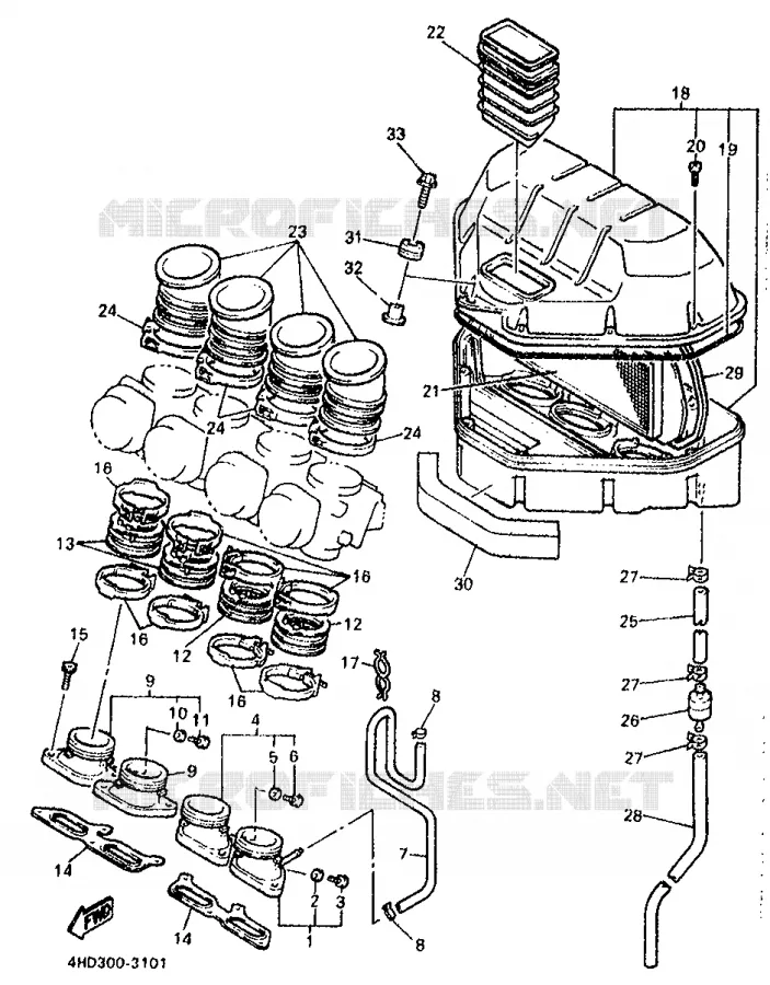 ADMISSION Yamaha MOTO 750 1993 YZF  YZF750R