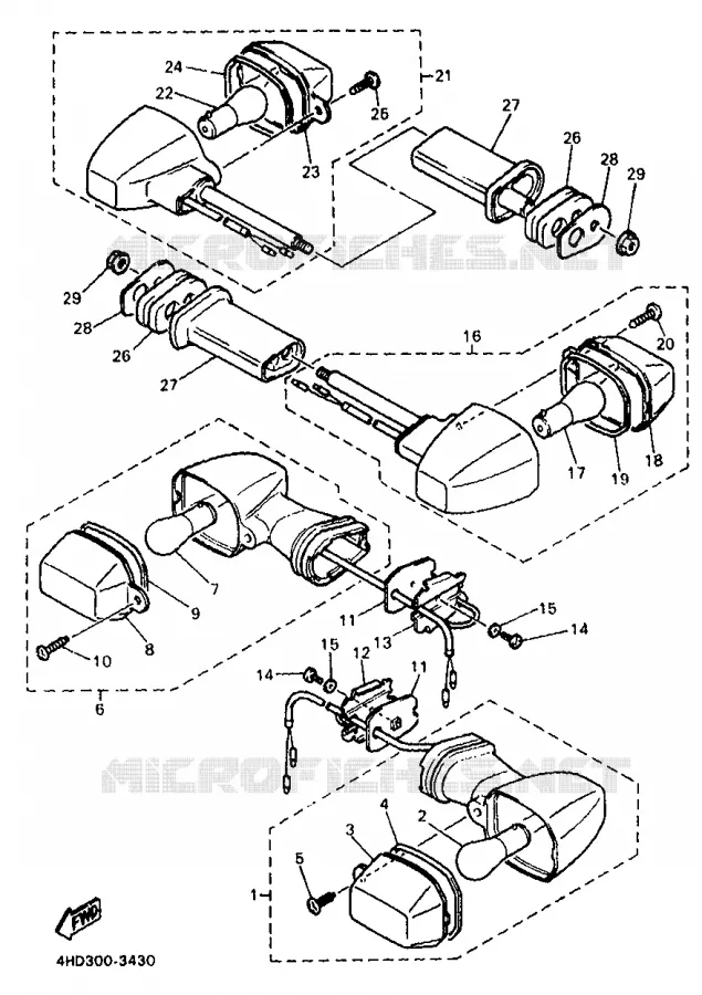 CLIGNOTANT Yamaha MOTO 750 1994 YZF  YZF750R