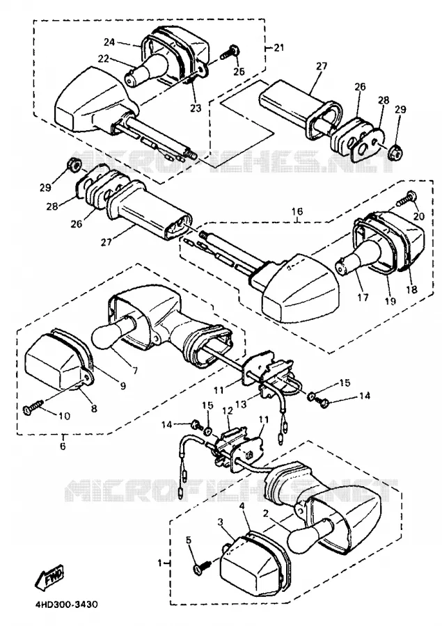 CLIGNOTANT Yamaha MOTO 750 1993 YZF  YZF750SP