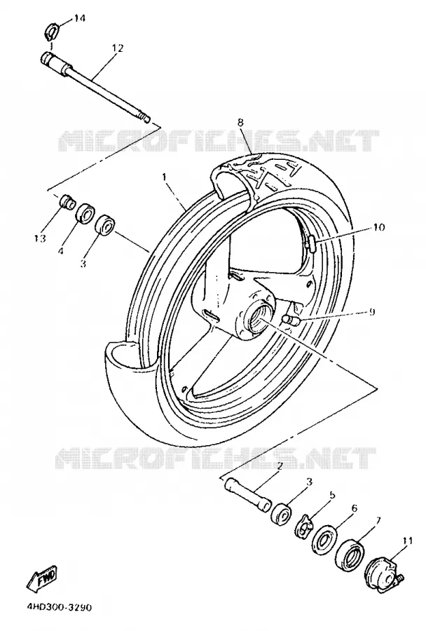 ROUE AVANT Yamaha MOTO 750 1994 YZF  YZF750SP