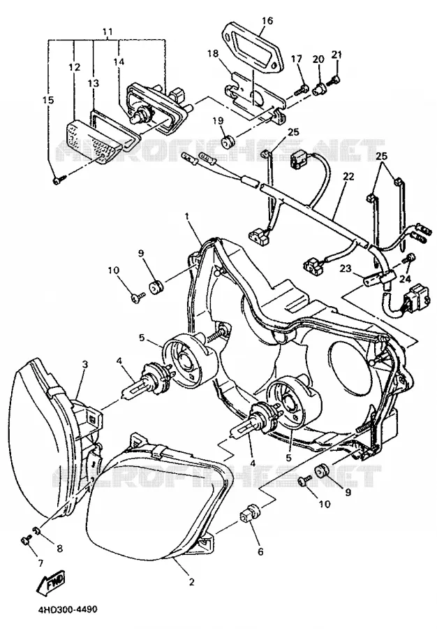 ALTERNATIVE PHARE - ITALIE Yamaha MOTO 750 1996 YZF  YZF750SP