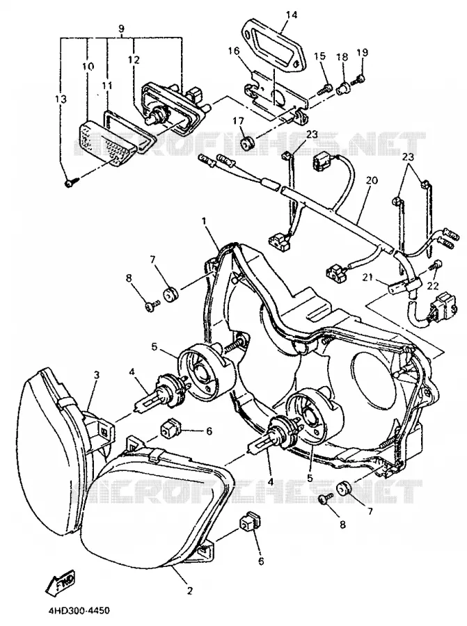 PHARE  Yamaha MOTO 750 1996 YZF  YZF750SP