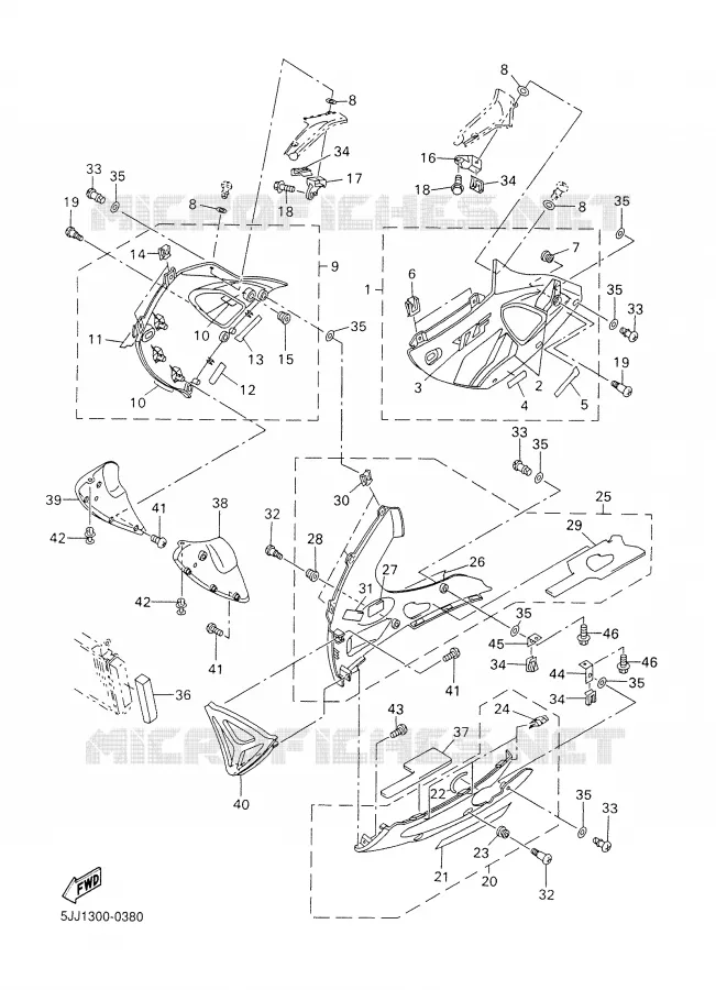 CARENAGES 2 Yamaha MOTO 1000 2000 R1  YZF-R1