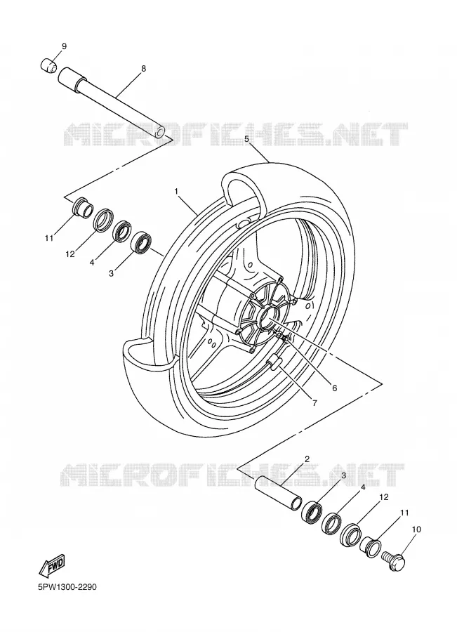 ROUE AVANT Yamaha MOTO 1000 2002 R1  YZF-R1