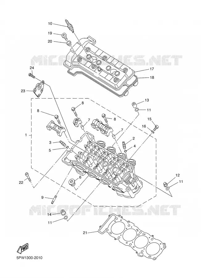 CYLINDRE Yamaha MOTO 1000 2002 R1  YZF-R1