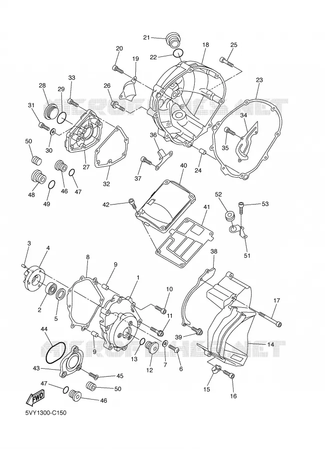 CARTER - MOTEUR 1 Yamaha MOTO 1000 2004 R1  YZF-R1