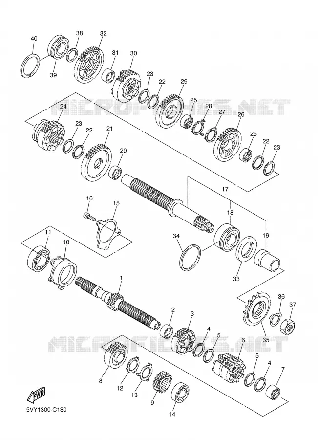 TRANSMISSION Yamaha MOTO 1000 2006 R1  YZF-R1