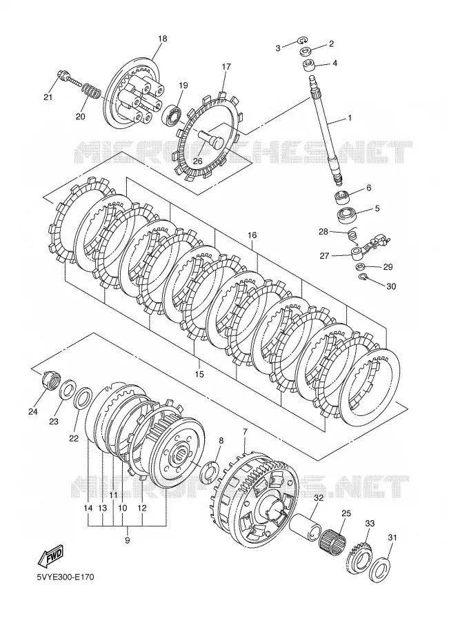 EMBRAYAGE DE DEMARREUR Yamaha MOTO 1000 2006 R1  YZF-R1