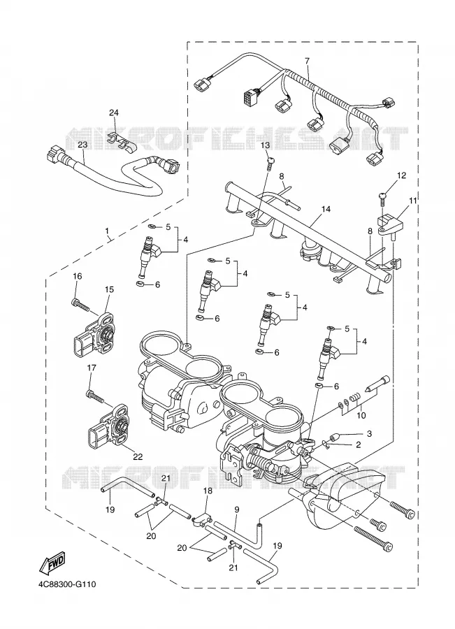 ADMISSION 2 Yamaha MOTO 1000 2008 R1  YZF-R1