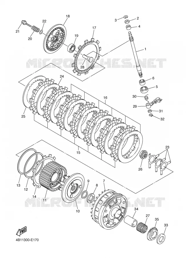 EMBRAYAGE DE DEMARREUR Yamaha MOTO 1000 2006 R1  YZF-R1S