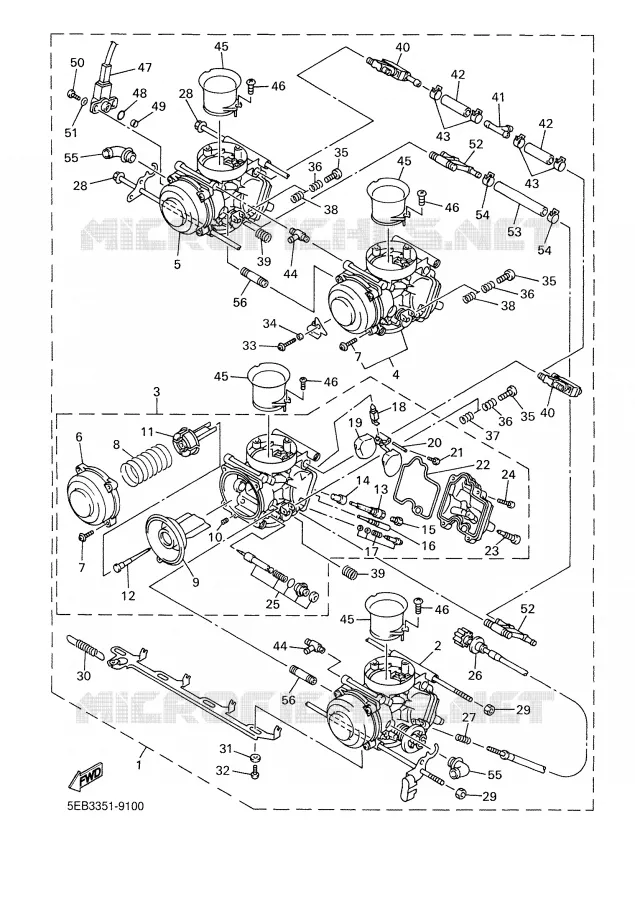 CARBURATEUR Yamaha MOTO 600 2000 R6  YZF-R6