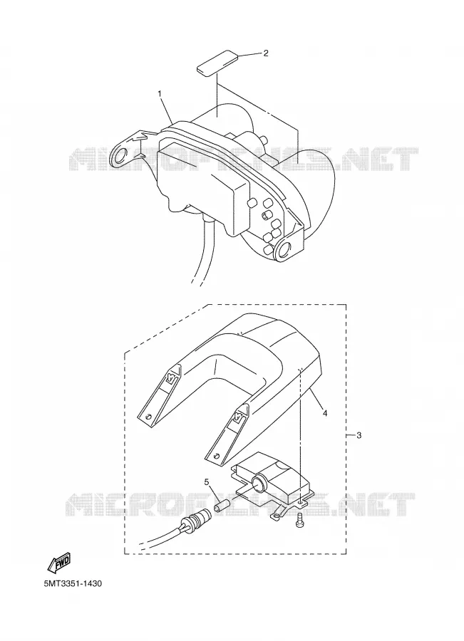 FEU ARRIERE Yamaha MOTO 600 2001 R6  YZF-R6