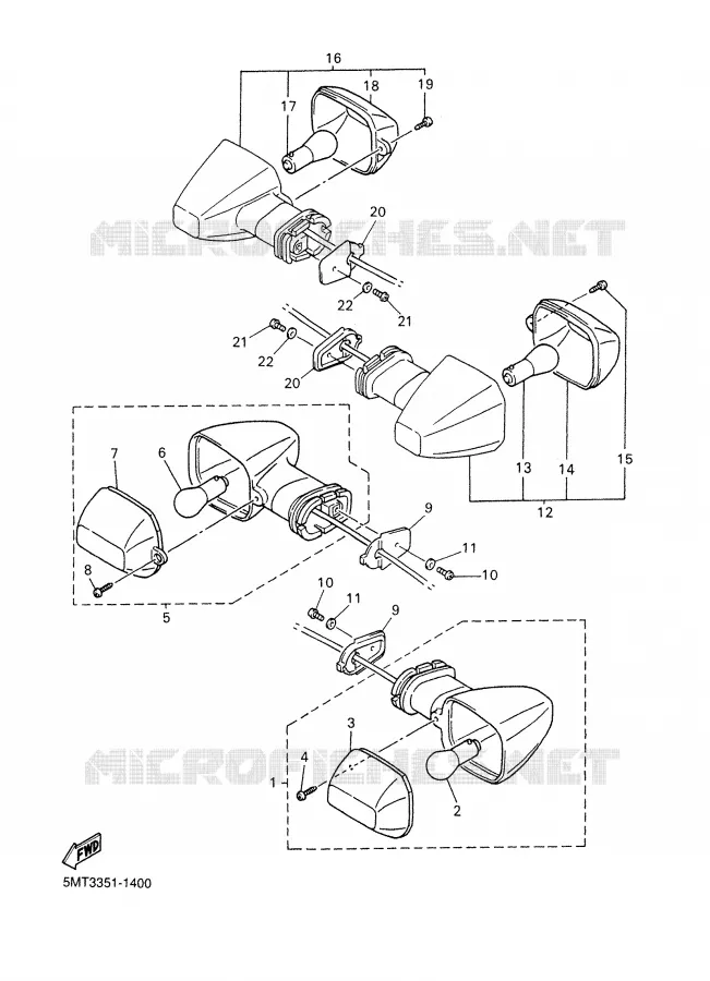 CLIGNOTANT Yamaha MOTO 600 2001 R6  YZF-R6