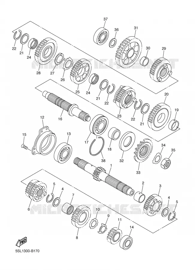 TRANSMISSION Yamaha MOTO 600 2005 R6  YZF-R6