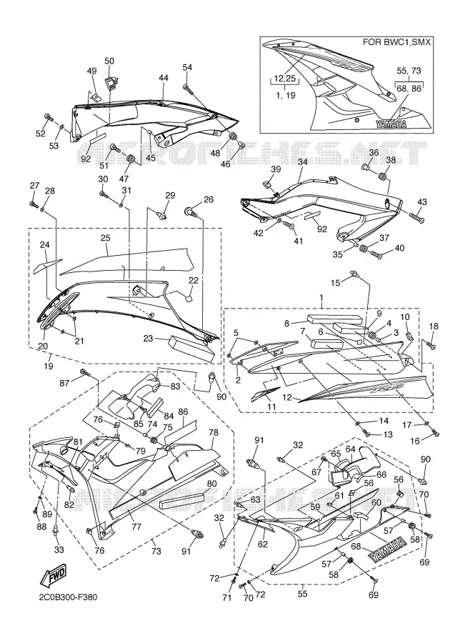 CARENAGES 2 Yamaha MOTO 600 2007 R6  YZF-R6