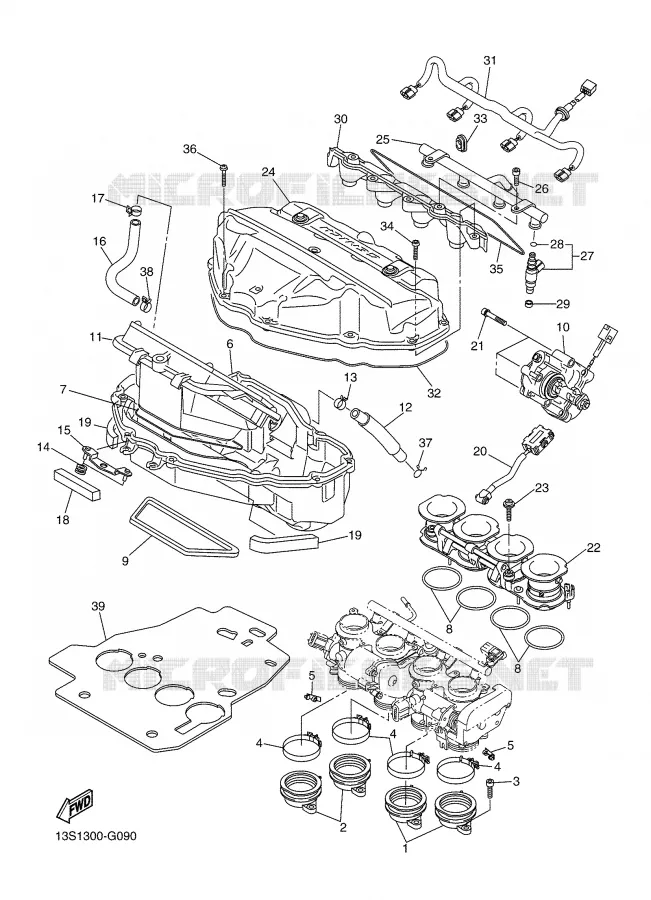 ADMISSION Yamaha MOTO 600 2008 R6  YZF-R6