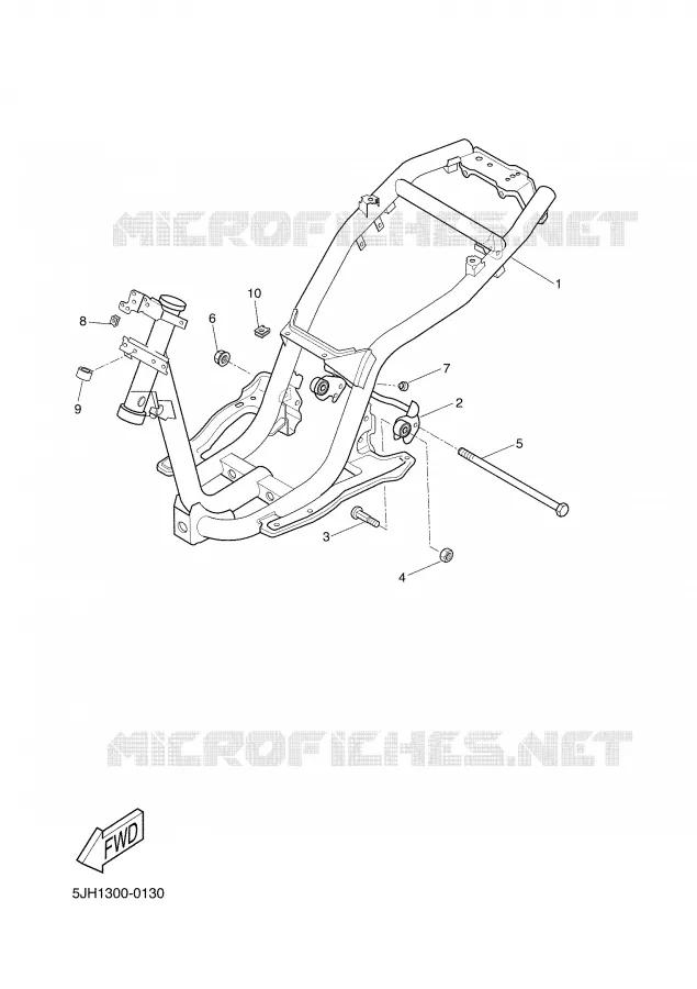 CADRE Yamaha SCOOTER 50 2002 SLIDER  EW50 SLIDER