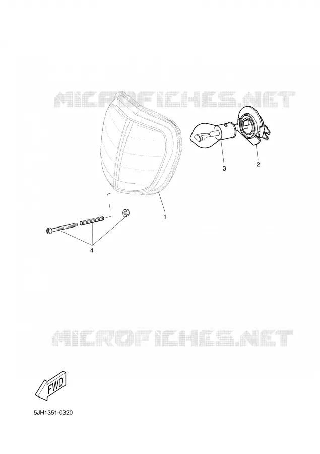 PHARE  Yamaha SCOOTER 50 2002 SLIDER  EW50 SLIDER