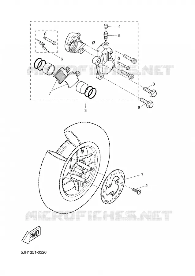 ETRIER DE FREIN AVANT Yamaha SCOOTER 50 2002 SLIDER  EW50 SLIDER