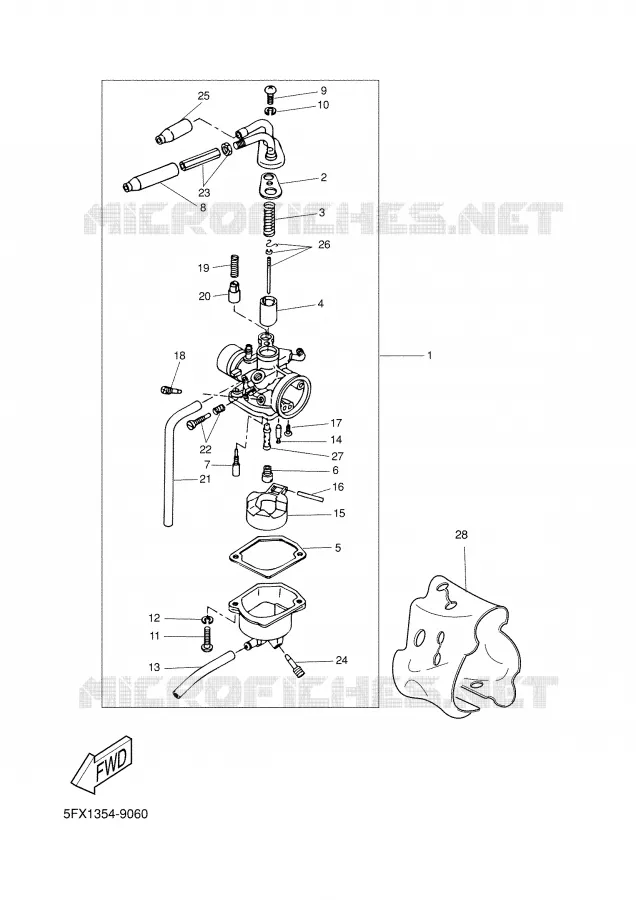 CARBURATEUR Yamaha SCOOTER 50 2002 SLIDER  EW50 SLIDER