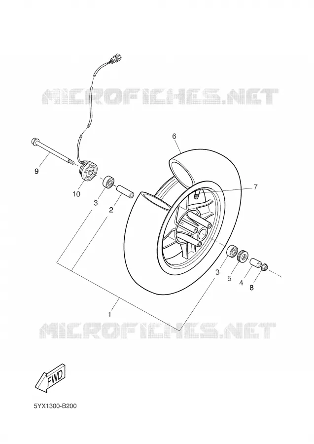ROUE AVANT Yamaha SCOOTER 50 2004 SLIDER  EW50N
