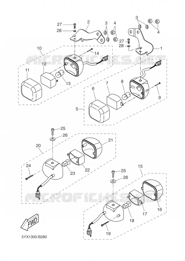 CLIGNOTANT Yamaha SCOOTER 50 2005 SLIDER  EW50N